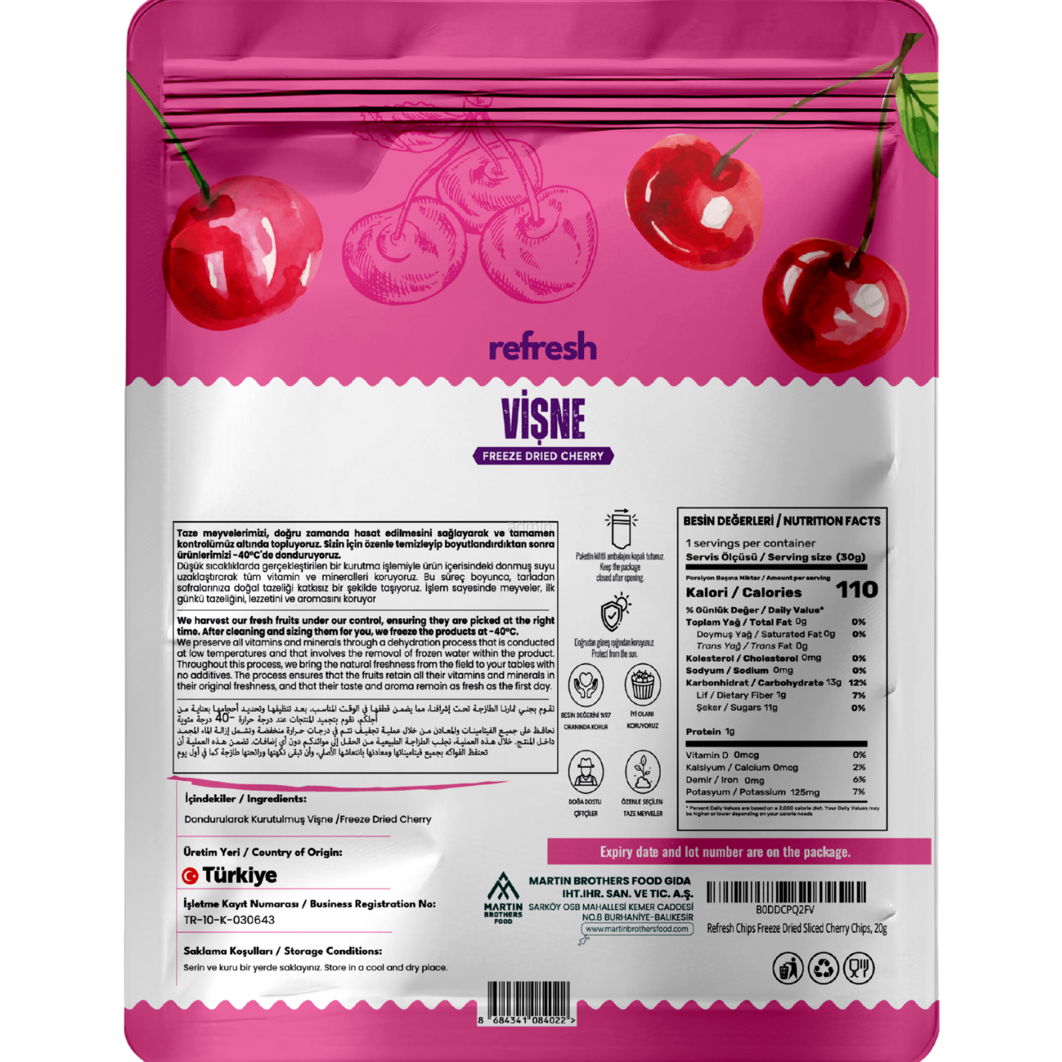 Refresh Freeze Dried Vişne 30gr