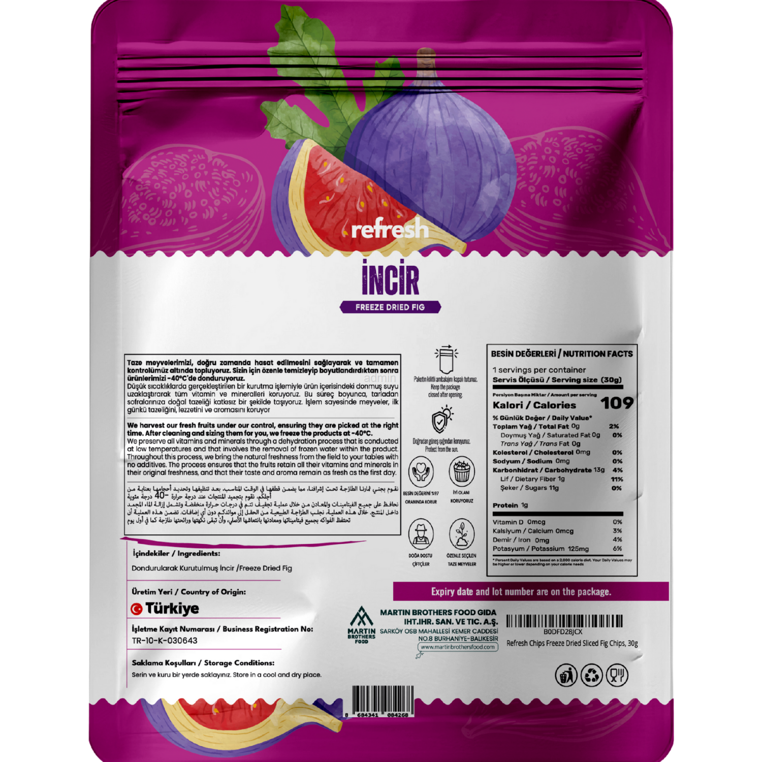 Refresh Freeze Dried İncir 30gr