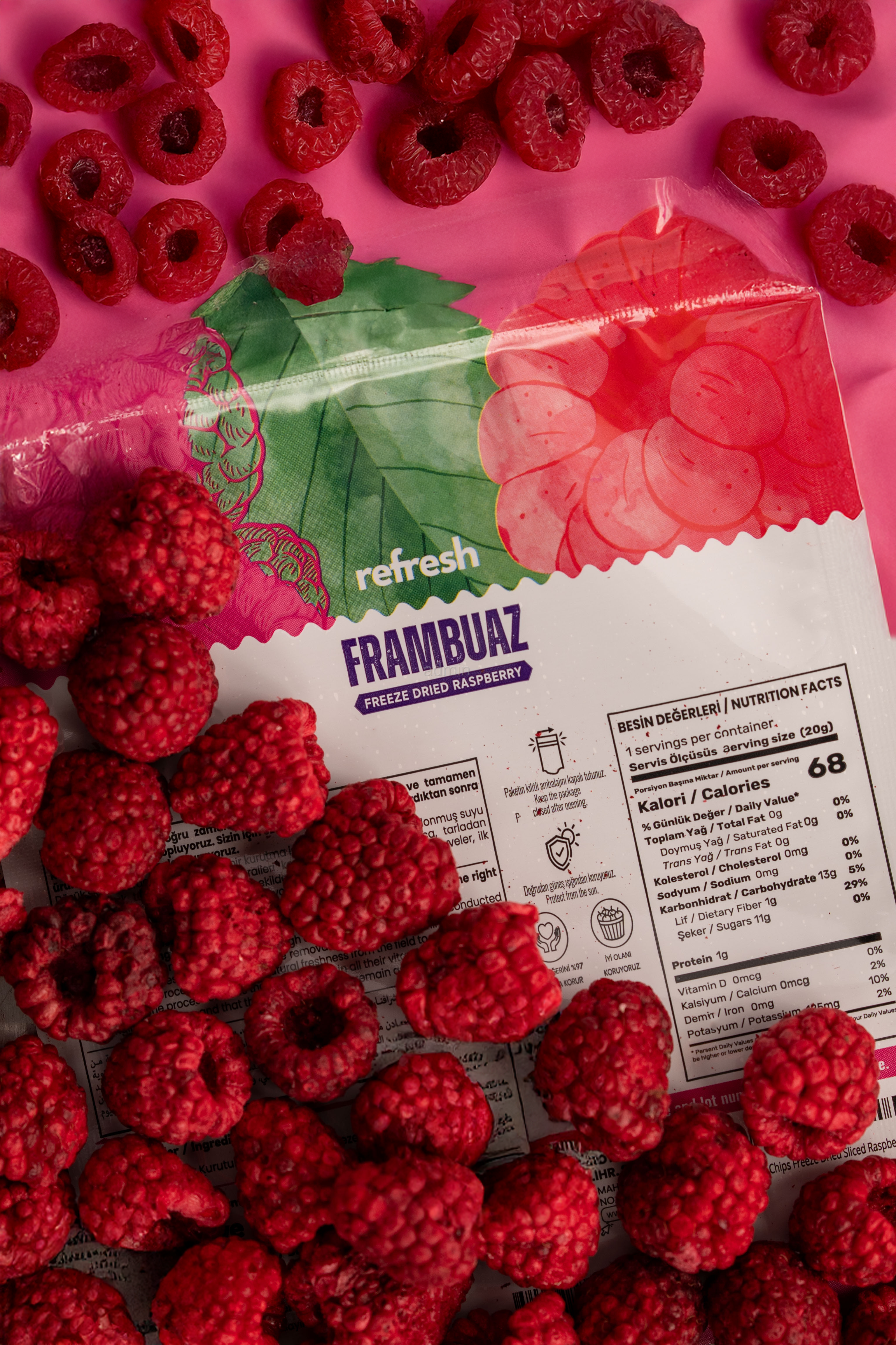 Refresh Freeze Dried Frambuaz 20gr