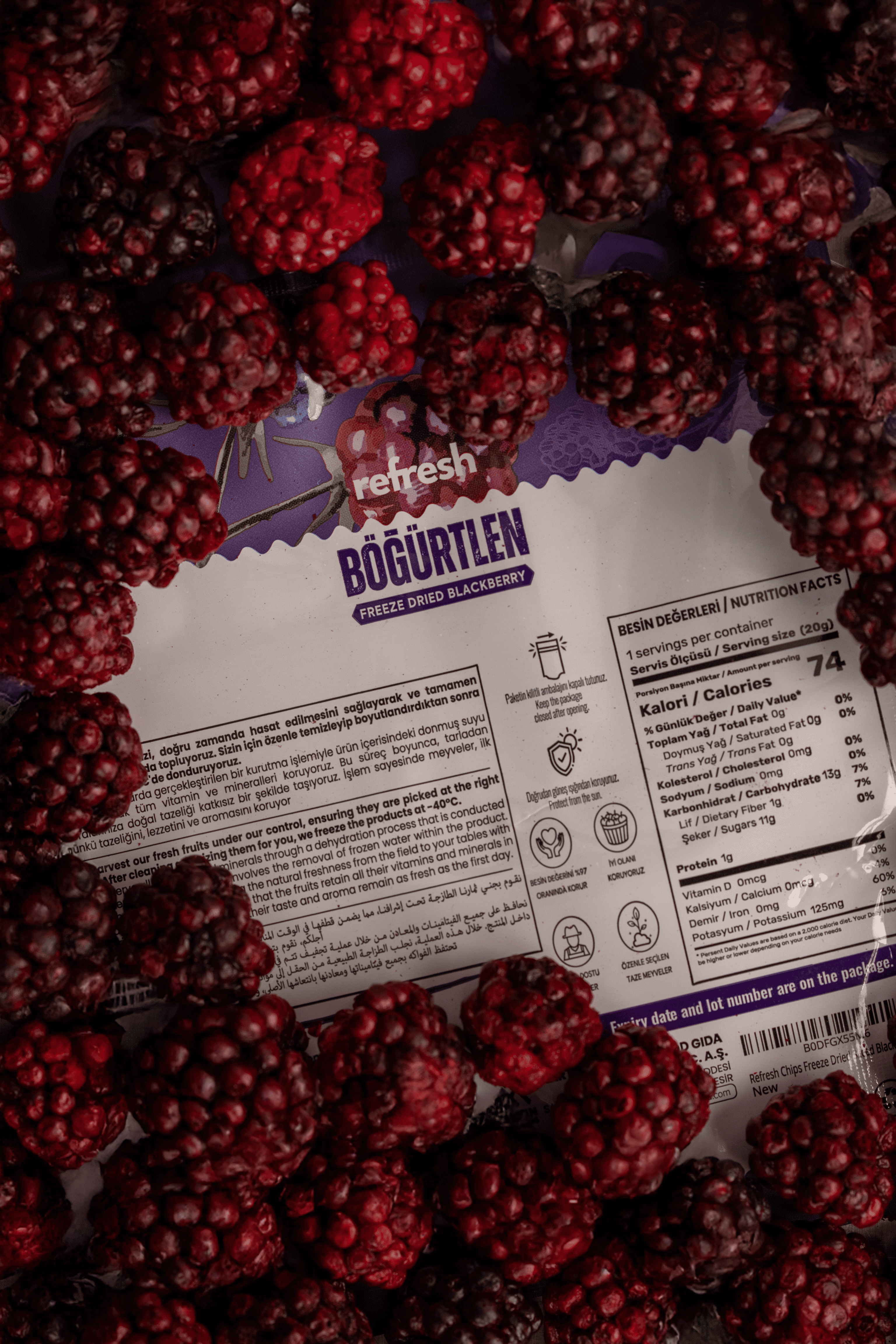 Refresh Freeze Dried Böğürtlen 20gr
